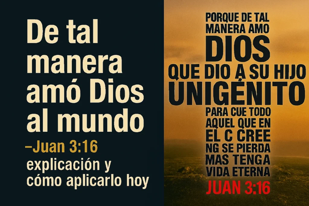 De tal manera amó Dios al mundo – Juan 3:16 explicación y cómo aplicarlo hoy » de tal manera amó Dios al mundo De tal manera amó Dios al mundo – Juan 3 16 explicación y cómo aplicarlo hoy