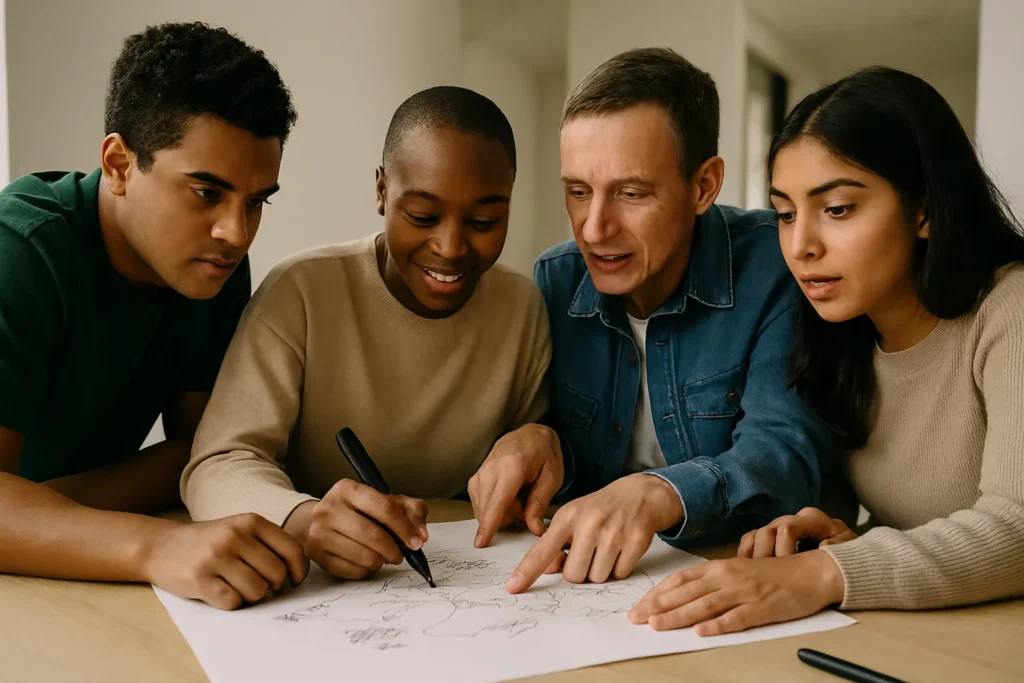 10 Enseñanzas De La Parábola De La Oveja Perdida » parábola de la oveja perdida Grupo diverso colaborando