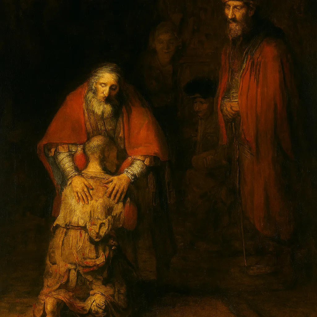 Pintura de Rembrandt - El regreso del hijo pródigo