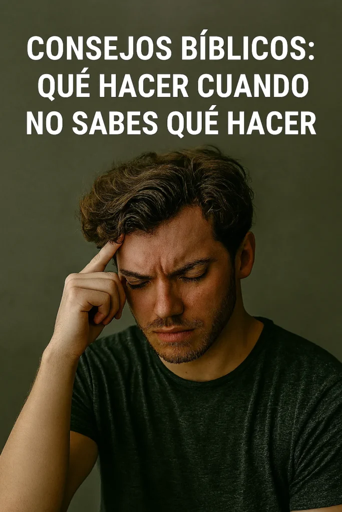 Consejos Bíblicos - Qué Hacer Cuando No Sabes Qué Hacer