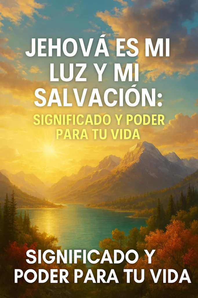 Jehová es mi luz y mi salvación - Significado y poder para tu vida