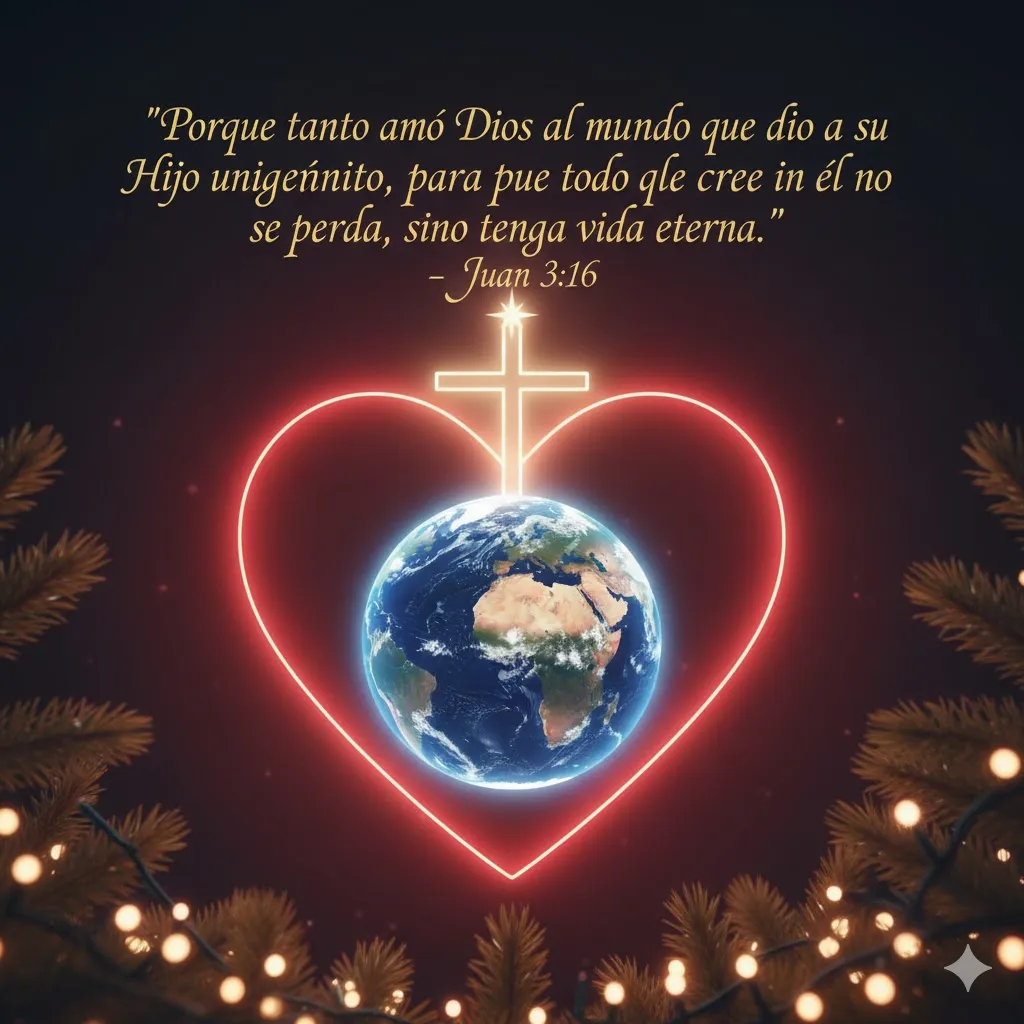 10 Mensajes Bíblicos de Navidad con Imágenes para Compartir la Esencia de la Temporada » Mensajes Bíblicos de Navidad El Amor que Dio al Hijo Unigénito